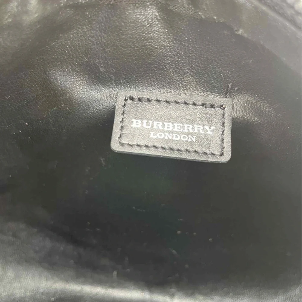 Burberry Beige and Black Check Cosmetic Bag